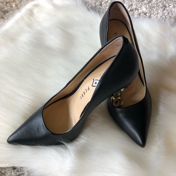 Pre-Owned Black Katy Perry Suzzie Chain-Heel Pumps - Picture 3 of 8